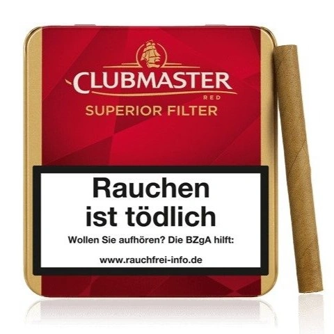 Clubmaster Superior Filter Red | Vanilla Filtered Cigarillos | 20 pcs